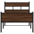 Estructura de cama sin colchón madera marrón roble 100x200