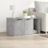 Mueble arenero para gatos madera gris hormigón 80x50x45