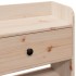 Cabecero de cama con almacenaje madera maciza de pino 75