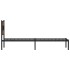 Estructura de cama sin colchón metal roble ahumado 100x200