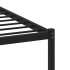 Estructura de cama sin colchón metal roble ahumado 100x200