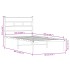 Estructura de cama sin colchón metal roble ahumado 100x200
