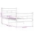 Estructura de cama sin colchón metal roble ahumado 80x200