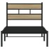 Estructura de cama sin colchón metal roble Sonoma 90x200