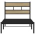 Estructura de cama sin colchón metal roble Sonoma 100x200