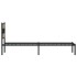 Estructura de cama sin colchón metal roble Sonoma 100x200