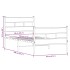 Estructura de cama sin colchón metal roble Sonoma 90x190