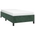 Estructura de cama sin colchón terciopelo verde oscuro