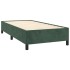 Estructura de cama sin colchón terciopelo verde oscuro