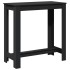 Mesa alta de bar madera ingeniería negra 102x50x103,5