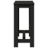 Mesa alta de bar madera ingeniería negra 102x50x103,5