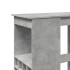 Mesa alta con estantes madera gris hormigón 90x47,5x103,5
