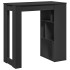 Mesa bar con estantes madera ingeniería negro 102x50x103,5