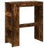 Mesa alta bar con estantes roble ahumado 90x40x103,5