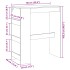Mesa alta bar con estantes roble ahumado 90x40x103,5