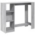 Mesa alta con estante gris Sonoma 124x46x103,5