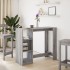 Mesa alta con estante gris Sonoma 124x46x103,5