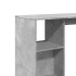 Mesa bar con estante madera gris hormigón 124x46x103,5