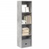 Estantería de madera de ingeniería gris hormigón 40x30x152