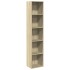 Estantería de madera de ingeniería roble Sonoma 40x30x189