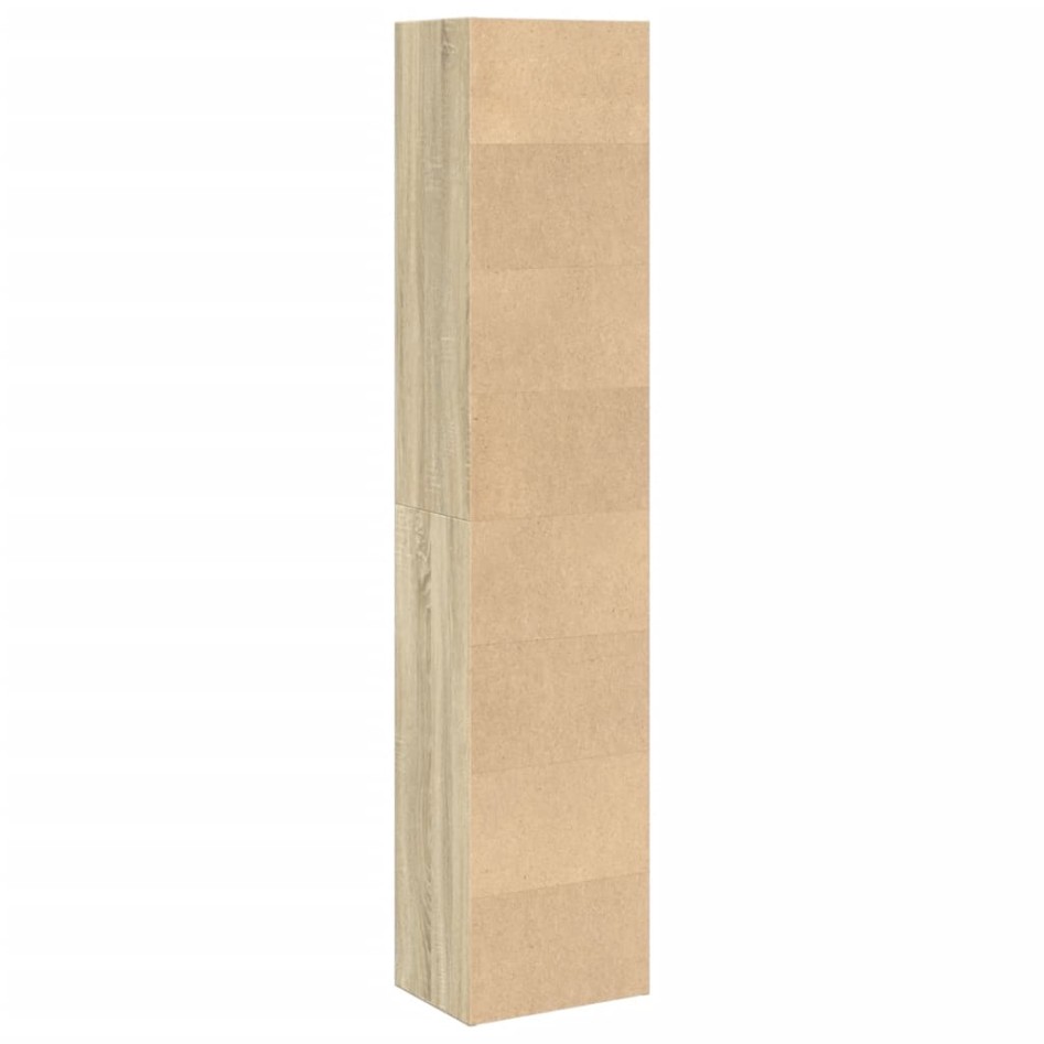 Estantería de madera de ingeniería roble Sonoma 40x30x189