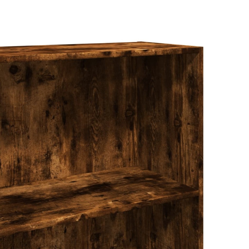 Estantería madera de ingeniería roble ahumado 60x30x189
