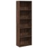 Estantería de madera de ingeniería marrón roble 60x30x189