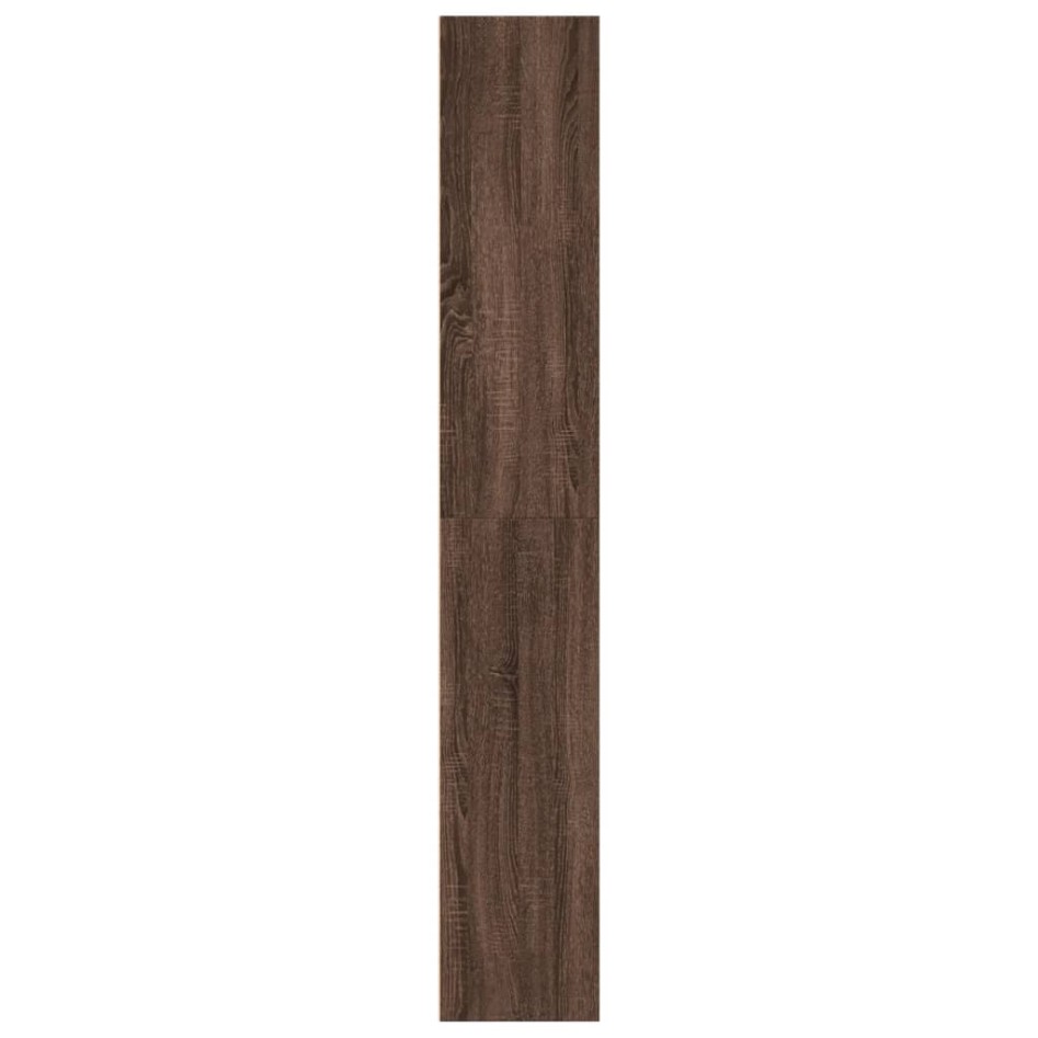 Estantería de madera de ingeniería marrón roble 60x30x189