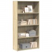 Estantería de madera de ingeniería roble Sonoma 80x30x152 cm