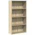 Estantería de madera de ingeniería roble Sonoma 80x30x152