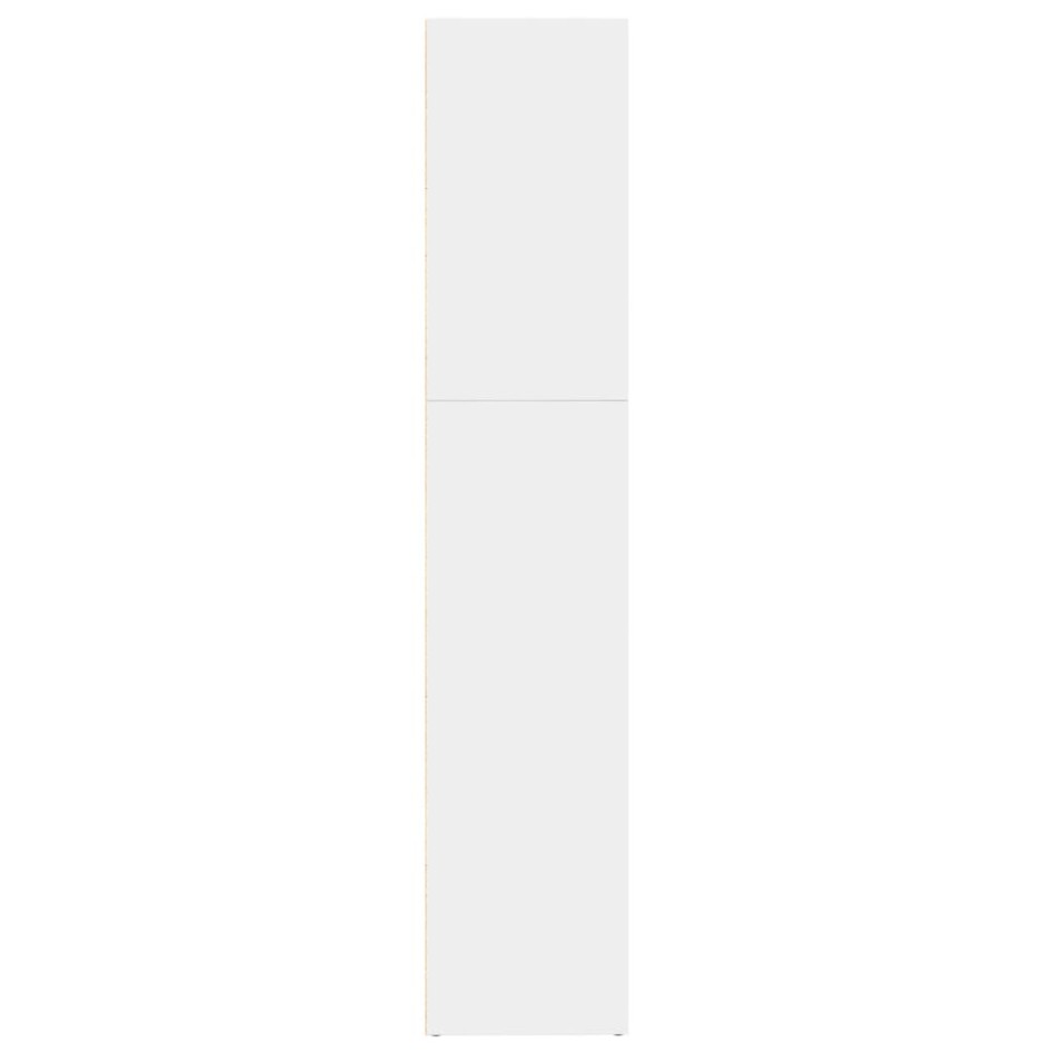 Estantería de madera de ingeniería blanca 80x30x152