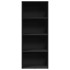 Estantería de madera de ingeniería negra 60x30x152