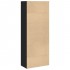 Estantería de madera de ingeniería negra 60x30x152