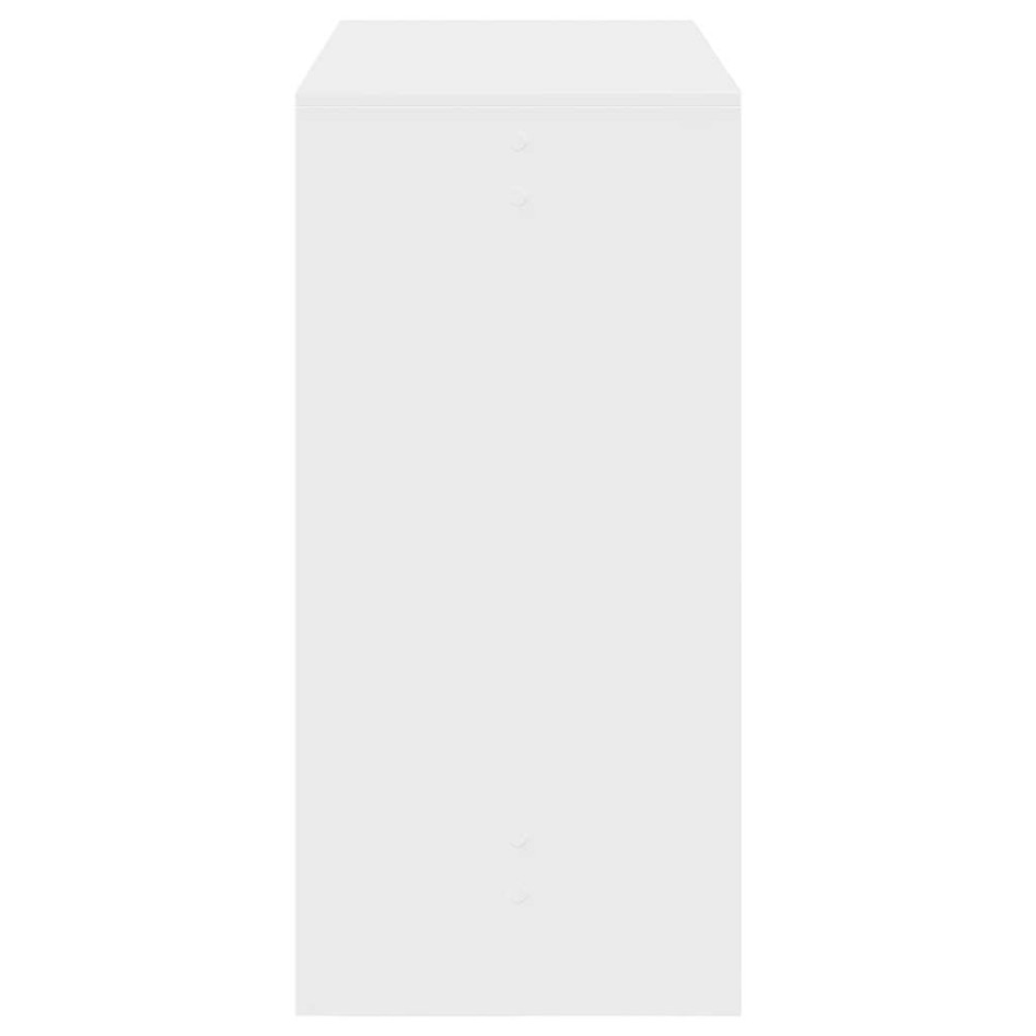 Mesa alta de bar madera ingeniería blanca 102x50x103,5