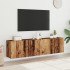 Muebles de TV de pared 2 uds madera envejecida 80x30x41