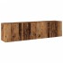 Muebles de TV de pared 2 uds madera envejecida 80x30x41