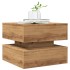 Mesa de centro con luces LED roble artisian 50x50x40