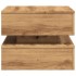 Mesa de centro con luces LED roble artisian 50x50x40