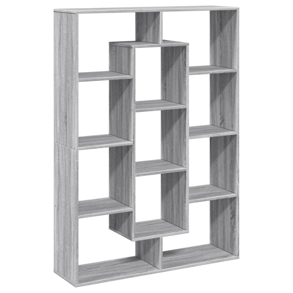 Estantería madera de ingeniería gris Sonoma 102x29x143