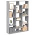 Estantería madera de ingeniería gris Sonoma 102x29x143