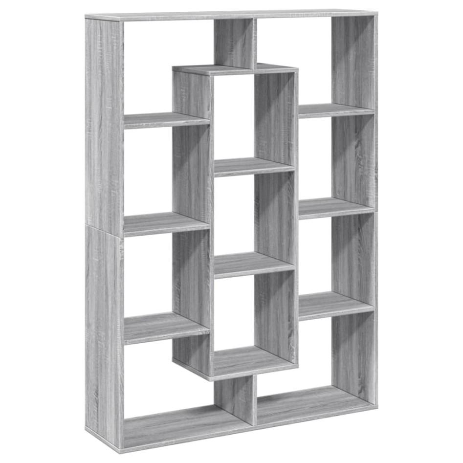 Estantería madera de ingeniería gris Sonoma 102x29x143