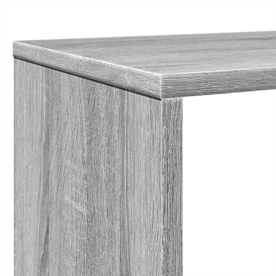 Estantería madera de ingeniería gris Sonoma 102x29x143