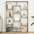 Estantería de madera de ingeniería gris hormigón 102x29x143