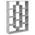 Estantería de madera de ingeniería gris hormigón 102x29x143