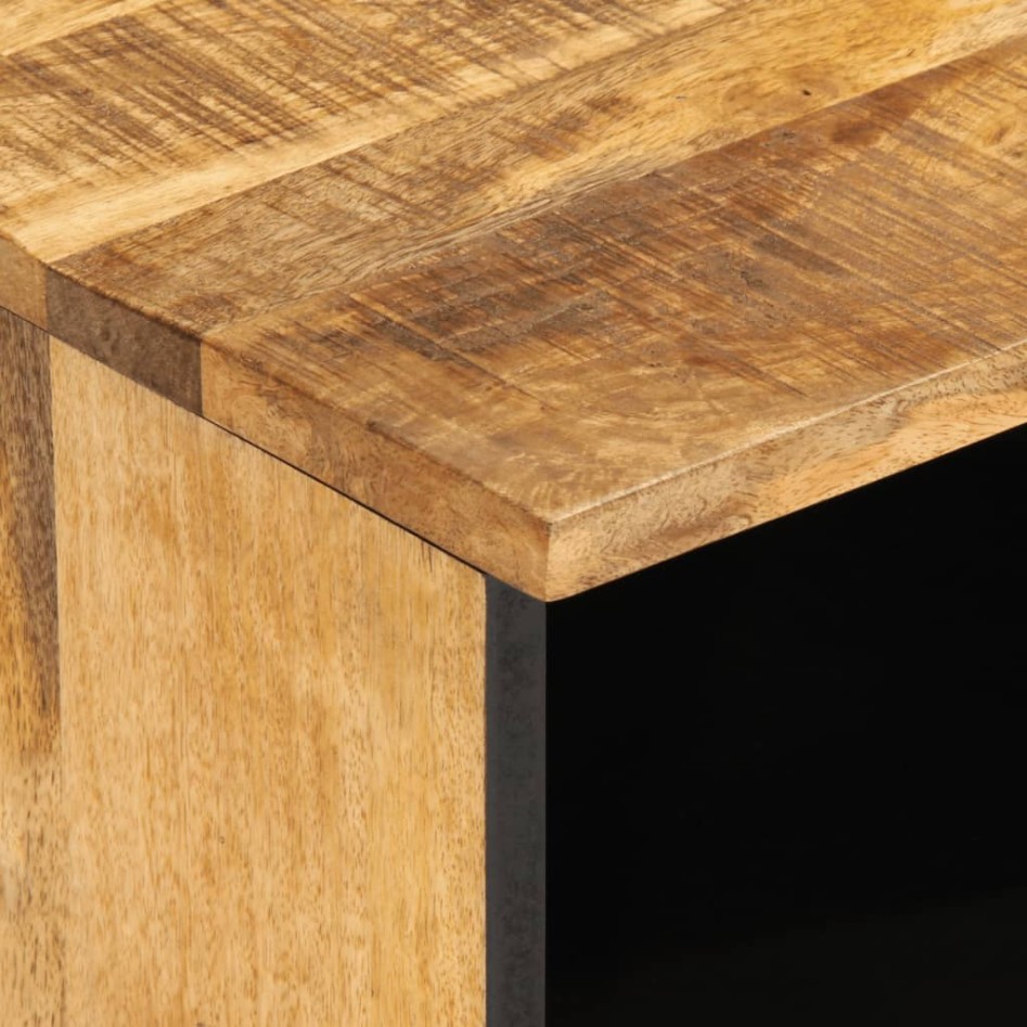 Mueble de TV madera maciza de mango rugosa 100x34x46
