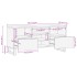 Mueble de TV madera maciza de mango rugosa 100x34x46