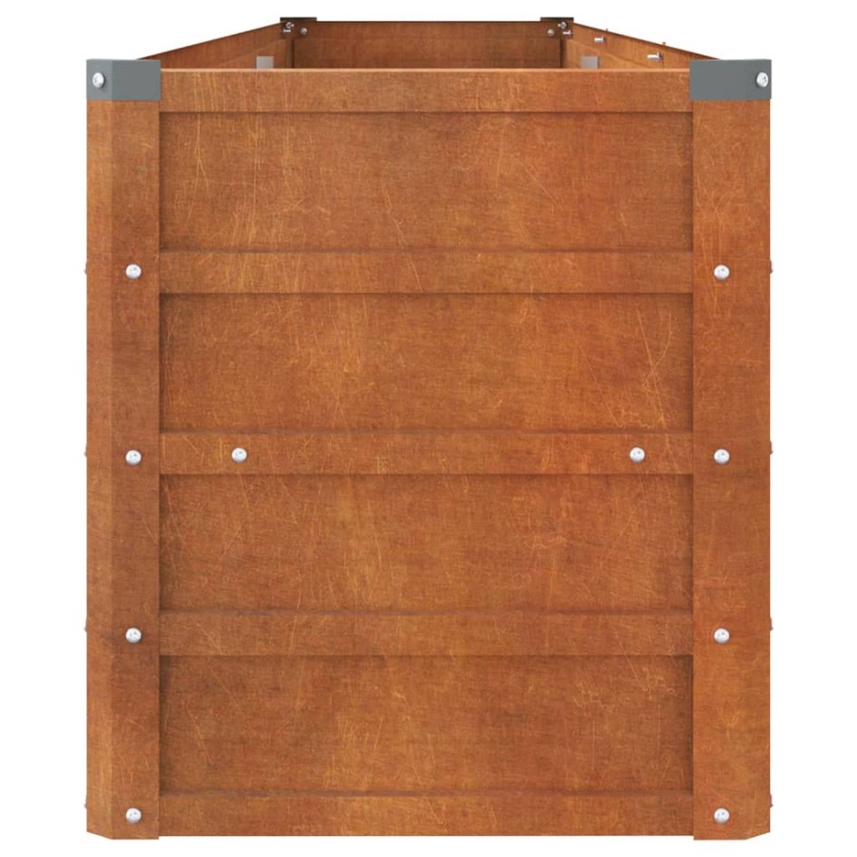 Arriate oxidado de acero corten 240x40x45