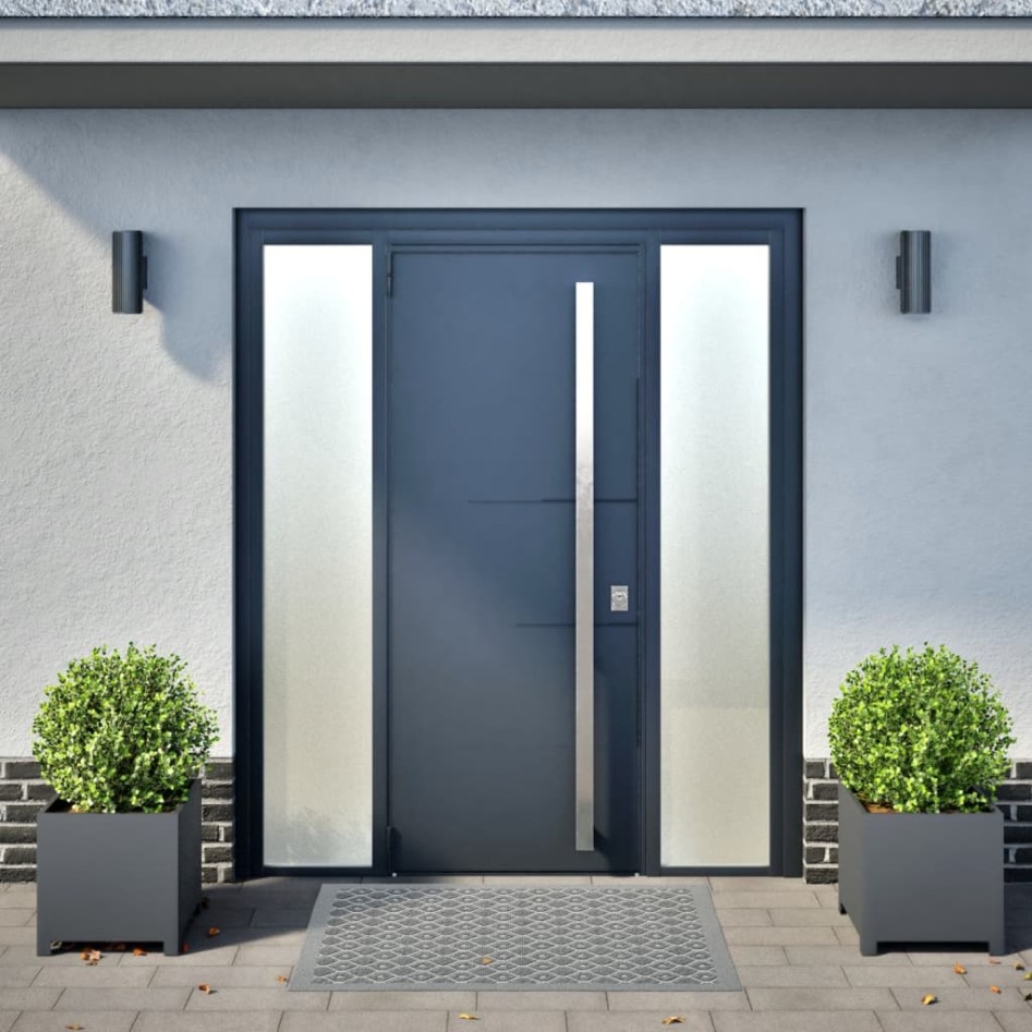 Jardineras 2 unidades acero gris antracita 40x40x40