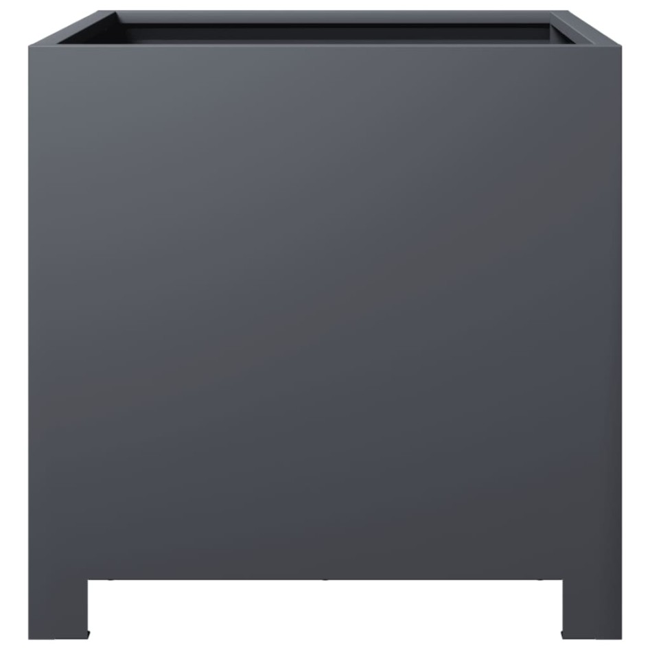 Jardineras 2 unidades acero gris antracita 40x40x40