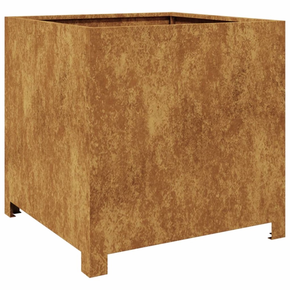 Jardinera de acero oxidado 50x50x50